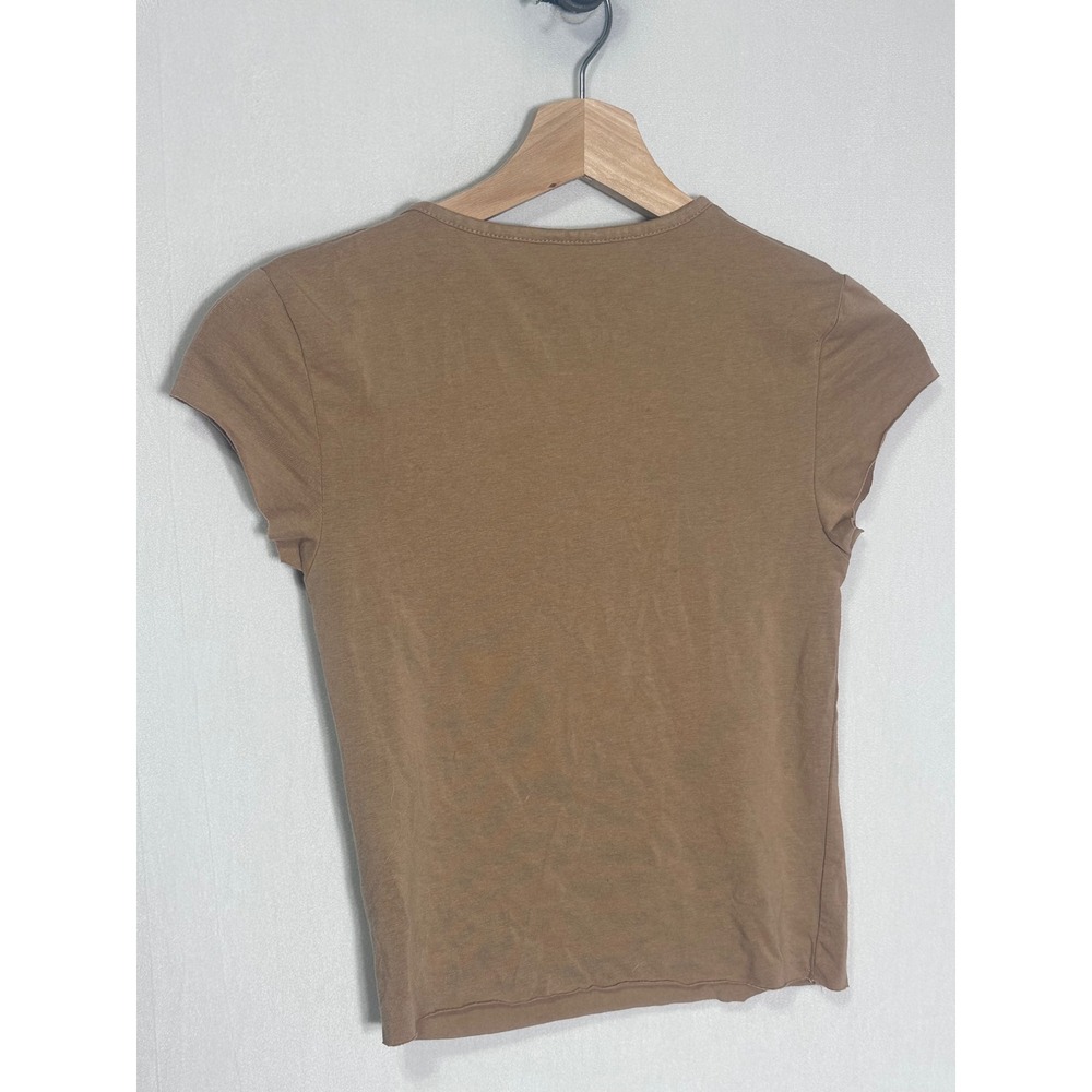 BDG Urban Outfitters Baby Tee Tan Sable Brown Short Sleeve Crew Neck Top Small - Picture 2 of 4
